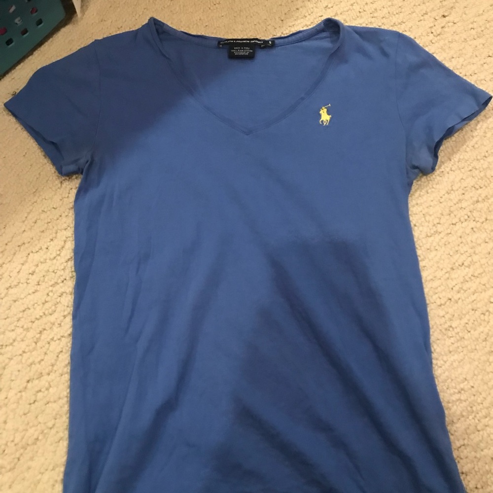 Blue Ralph Lauren v neck top